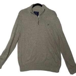 American Eagle Outfitters Sweater Men's XLT Tall 1/4 Zip Mock Neck Pullover